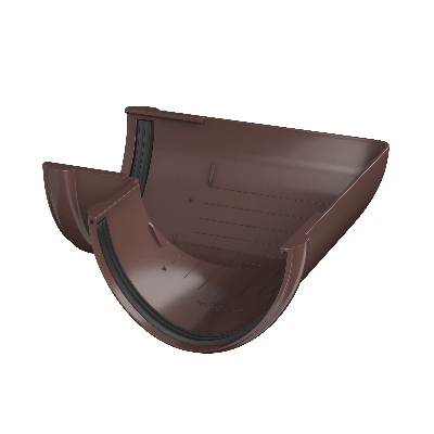 ТН угол желоба 90° (D125/82), коричневый, шт - 1