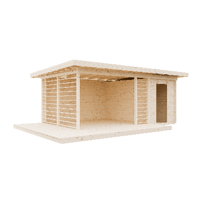 Беседка 18 с хозблоком (Стандарт) - брус 44 мм (Нов.) - 1