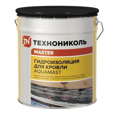 Мастика битумно-резиновая AquaMast, ведро 18 кг - 1