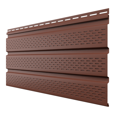 ТН, Софит, полностью перфорированный, каштан, 3м - 1