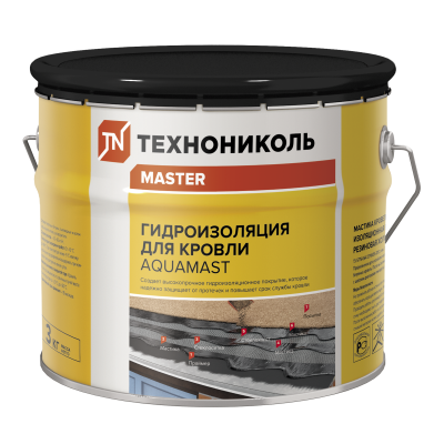 Мастика битумно-резиновая AquaMast, коробка (4 ведра по 3 кг) - 1