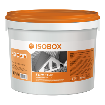 Герметик ISOBOX Пароизоляционный Акриловый (внутренний Б), 7кг - 1