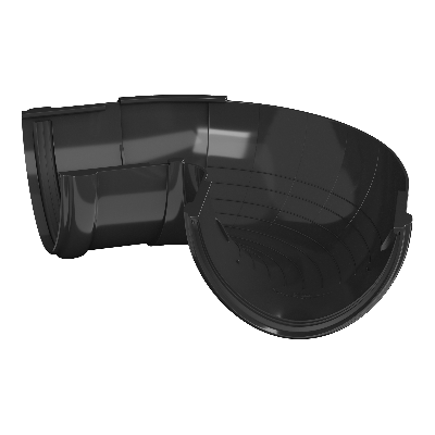 ТН угол желоба регулируемый 90°-150° (D125/82), черный, шт. - 1