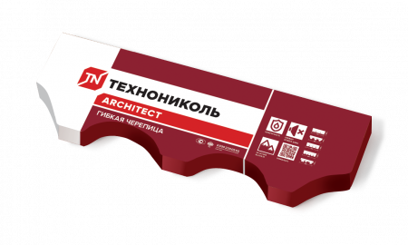 ТЕХНОНИКОЛЬ гибкая черепица Финская Соната Красный (3 кв.м.), уп. - 1