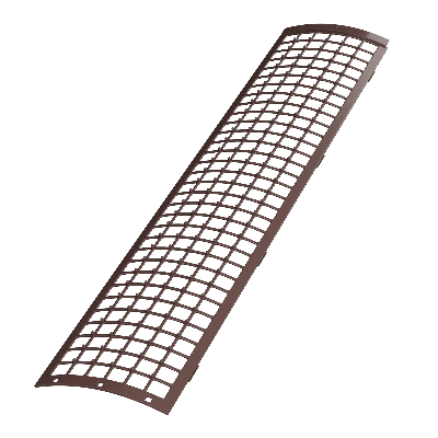 ТН решетка желоба защитная 0,6 пог.м. (D125/82), коричневый, шт - 1