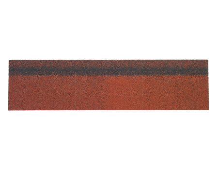 Коньково-карнизная черепица ТЕХНОНИКОЛЬ Красный 253х1003 мм (20 гонтов, 20 пог.м, 5 кв.м) - 1