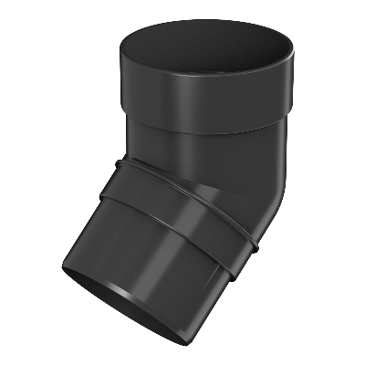ТН ОПТИМА колено трубы 135° (D120/80), черный, шт - 1