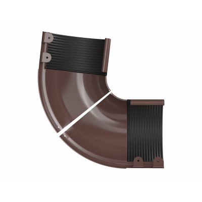 ТН МВС 125/90 мм, внешний угол желоба, регулируемый 100 -165°, коричневый, шт. - 1
