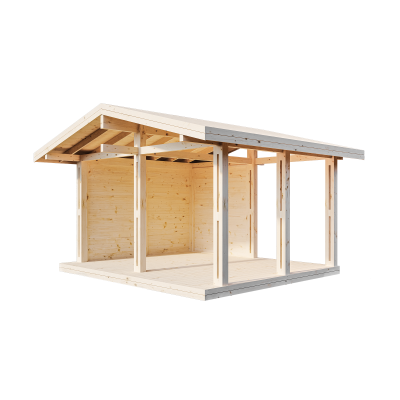 Беседка 18 двускатная – брус 44 мм - 1