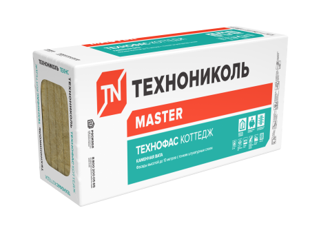 Утеплитель ТЕХНОФАС КОТТЕДЖ, 1200х600х100 мм, (3 плиты, 2,16 кв.м) - 1