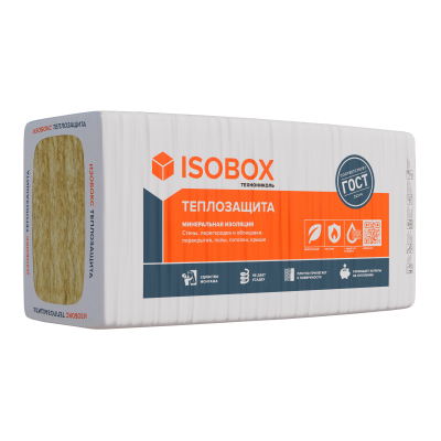 Утеплитель ИЗОБОКС 38 P Теплозащита, 1200x610x50, поддон - 1