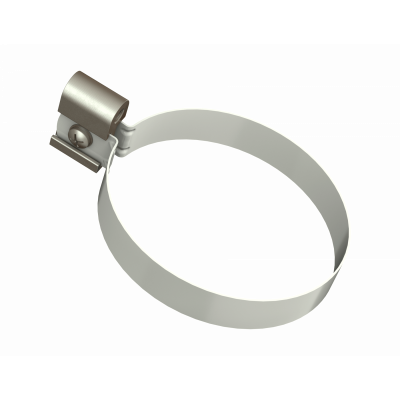 ТН МВС 125/90 мм, хомут трубы, белый, шт. - 1