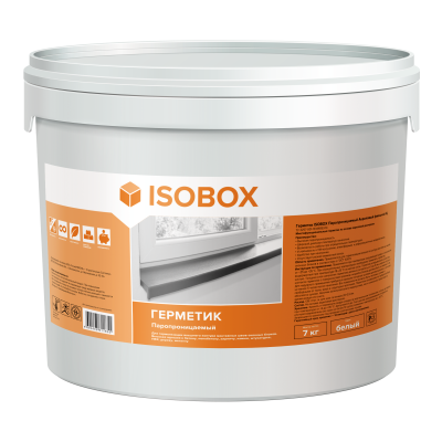 Герметик ISOBOX Паропроницаемый Акриловый (наружный А), 7кг - 1