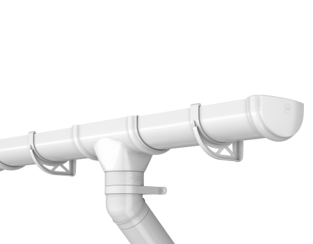 ТН ОПТИМА хомут трубы (D120/80), белый, шт - 1