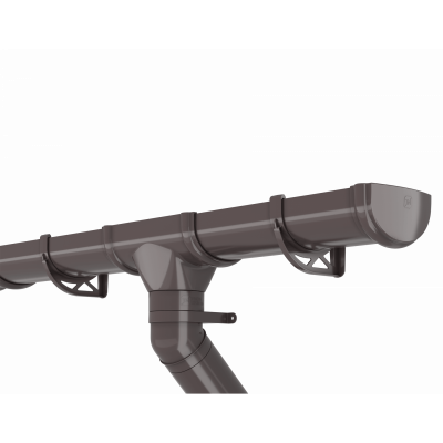 ТН ОПТИМА труба 2м (D120/80), черный, шт - 1