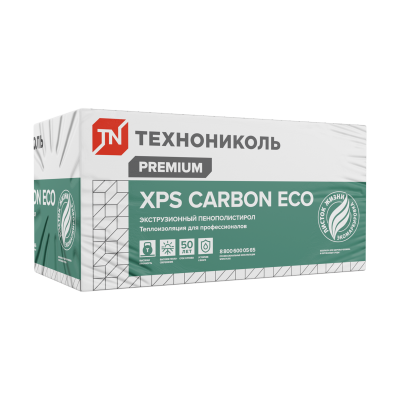 XPS CARBON ECO FAS/2 S/1 50 мм, 1180х580х50-L (8 плит, 5,48 кв.м) - 1