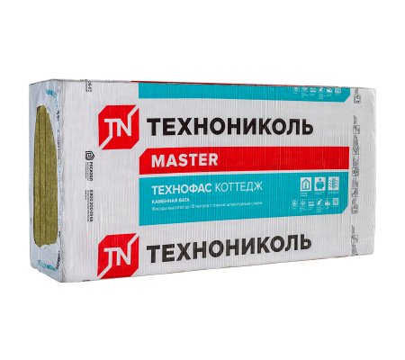 Утеплитель ТЕХНОФАС КОТТЕДЖ, 1200х600х50 мм, (6 плит, 4,32 кв.м) - 1