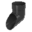 ТН ОПТИМА слив трубы (D120/80), черный, шт - 5